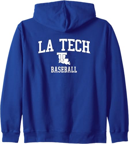 Miniatura 2 de Louisiana Tech Bulldogs - Sudadera con capucha y cremallera, Azul