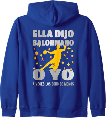 Miniatura 4 de Ella Dijo El Balonmano O Yo La Extraño Zip Hoodie