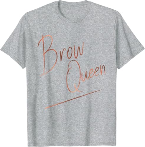 Miniatura 8 de Brow Queen Ombre - Camiseta de escritura a mano, regalo para artista de maquillaje, Negro, S Negro,Azul Marino,Blanco,Plateado,Marrón,Limón,Jaspeado
