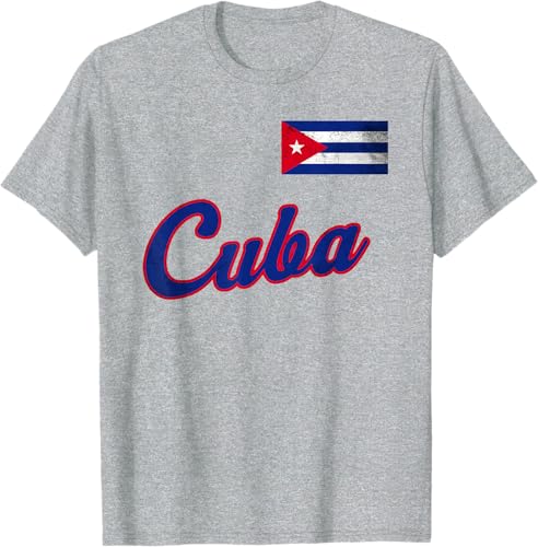 Miniatura 5 de Cuba 2023 Baseball Flag Pride Cubano Beisbol Cuban T-Shirt Black,White,Baby Blue,Silver Grey,Olive Green,Lemon Yellow,Heather Grey,Heather