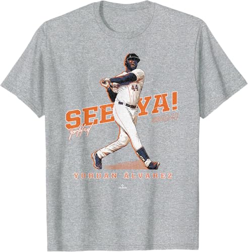 Miniatura 9 de See Ya! Yordan Alvarez Houston MLBPA T-Shirt Black,Navy Blue,Dark Heather Grey,Heather Grey,Orange