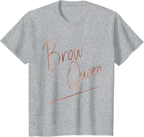 Miniatura 9 de Brow Queen Ombre - Camiseta de escritura a mano, regalo para artista de maquillaje, Negro, S Negro,Azul Marino,Blanco,Plateado,Marrón,Limón,Jaspeado