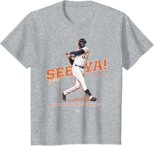 Miniatura 17 de See Ya! Yordan Alvarez Houston MLBPA T-Shirt Black,Navy Blue,Dark Heather Grey,Heather Grey,Orange