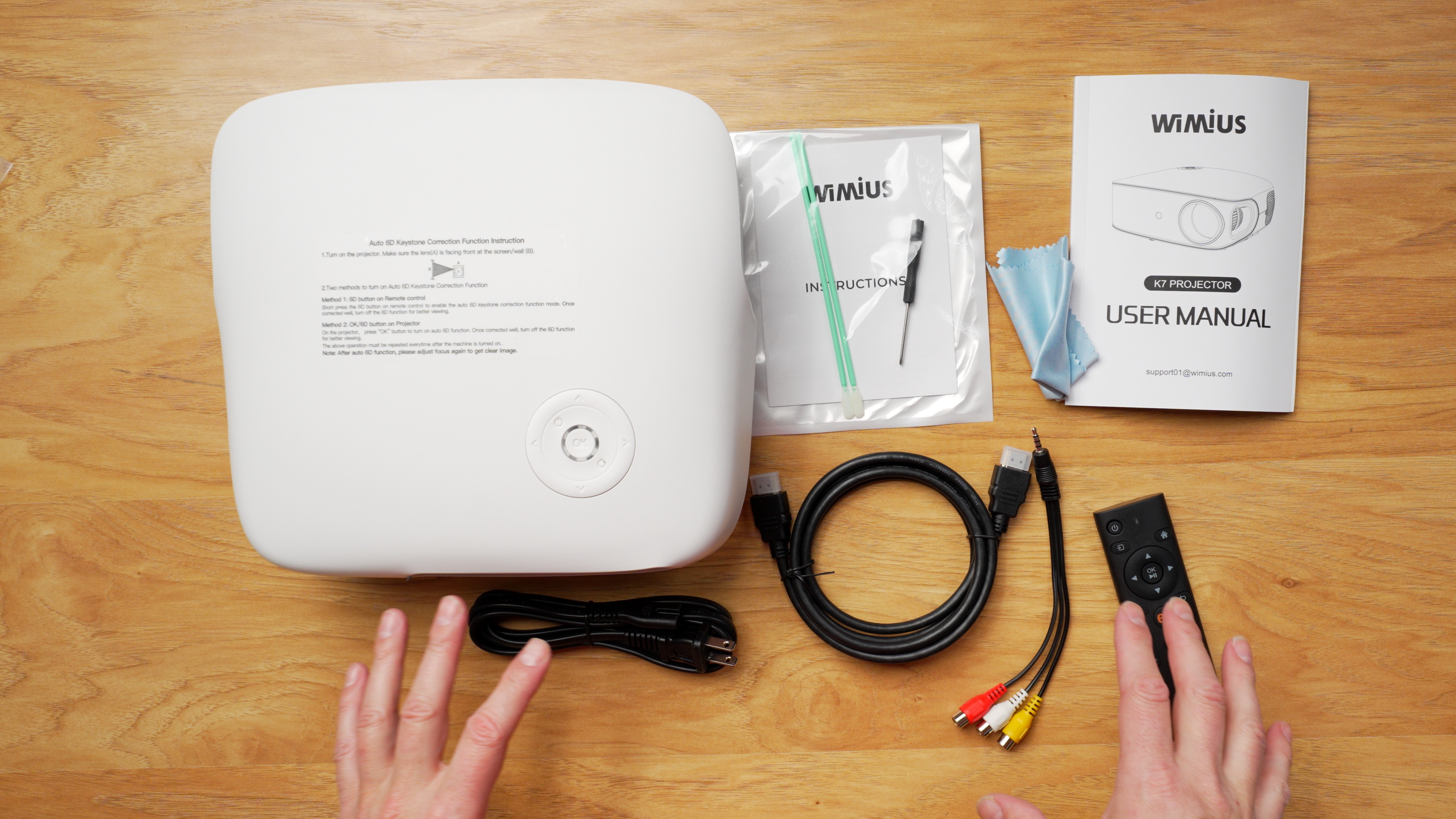 Watch Wimius K7 led projector detailed look and testing on Amazon Live