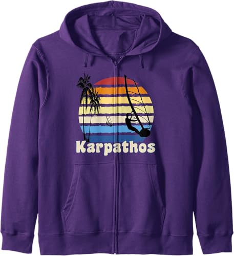Miniatura 6 de Karpathos Greece Windsurfing Windsurf Beach Zip Hoodie