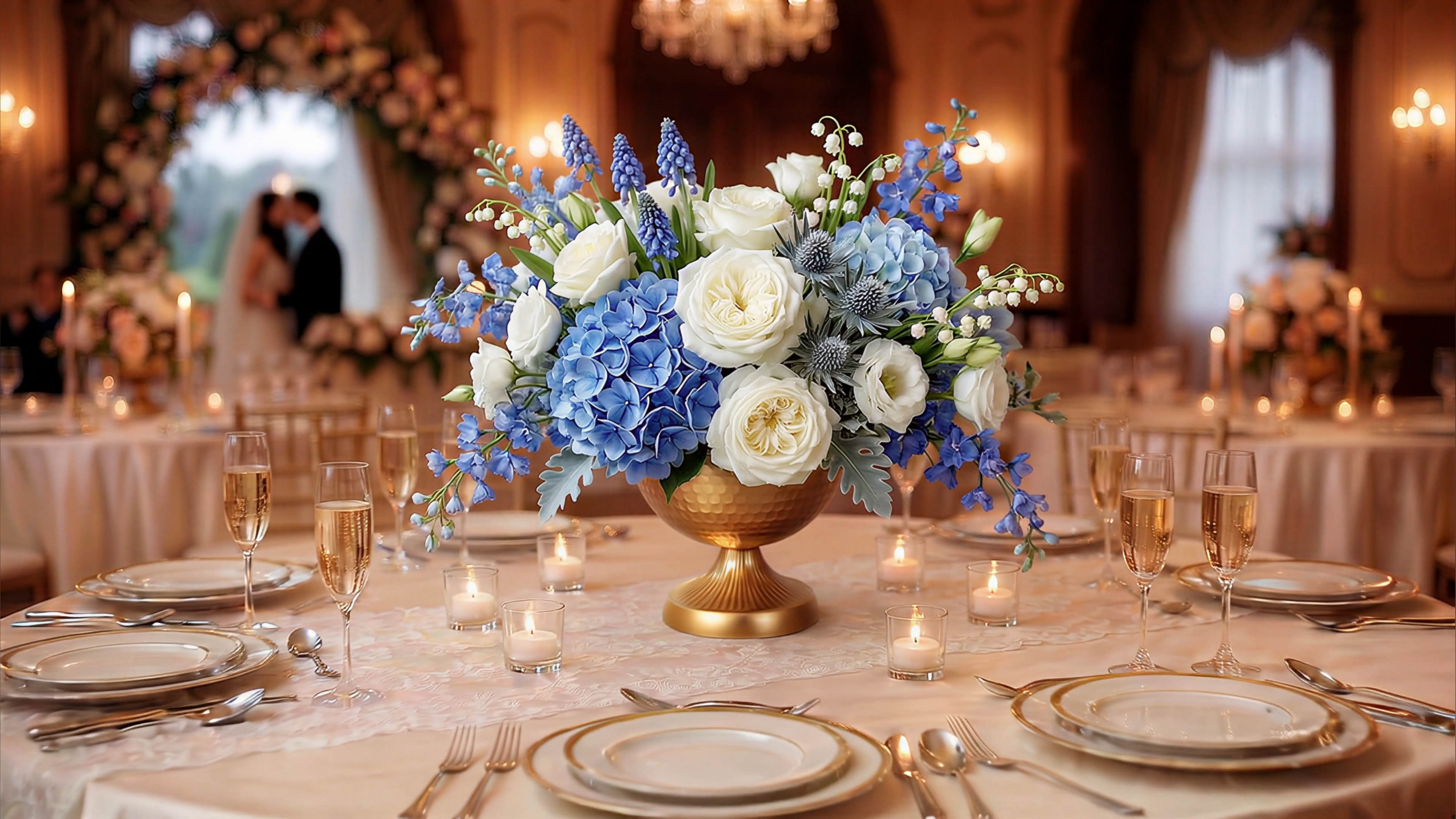 Amazon.com: Sziqiqi Gold Urn Vase for Flowers - Wedding Table