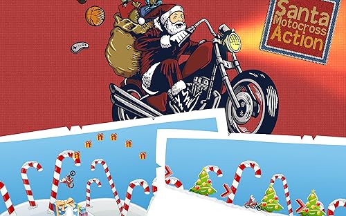 Santa Motocross Action