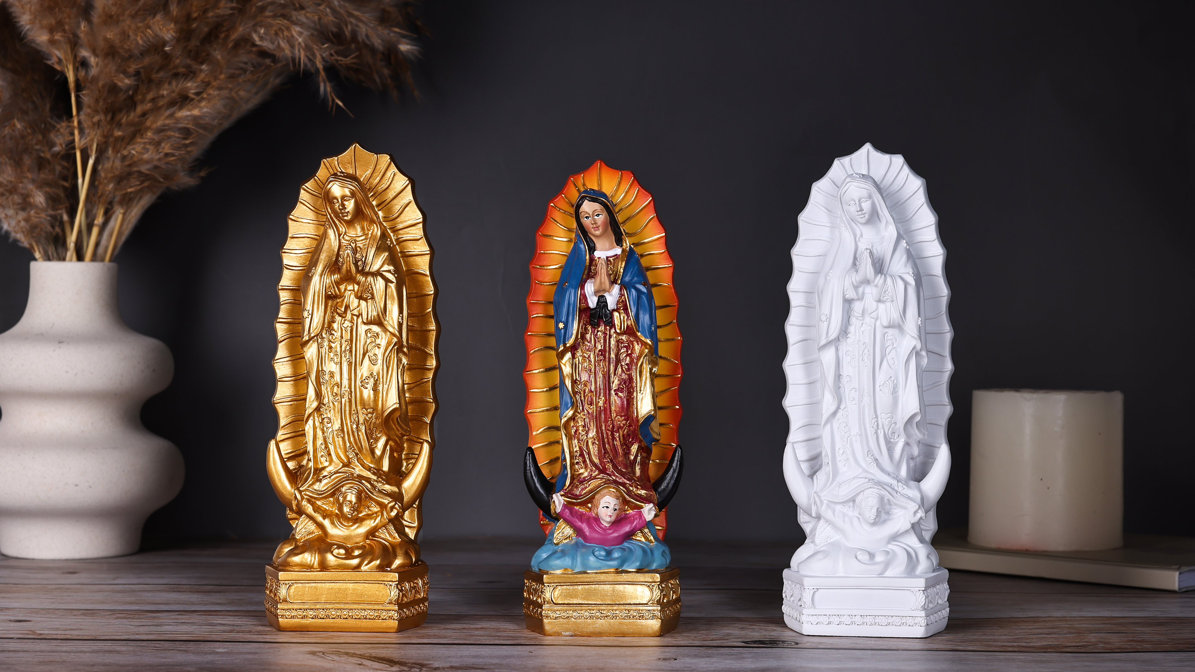 Amazon.com: orenm Virgen de Guadalupe Statues,8 Inch Coloured Our