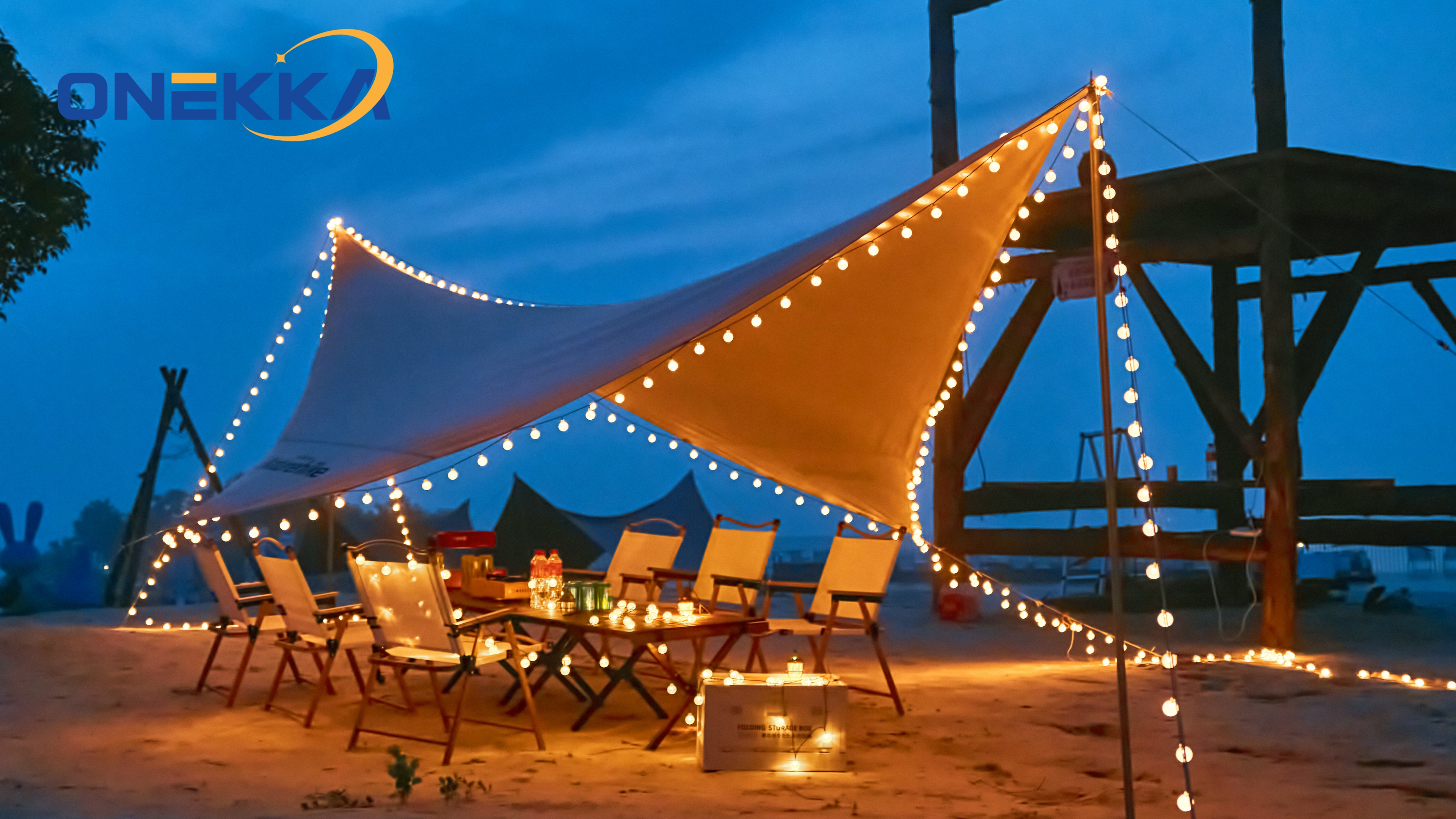 Onekka Solar String Lights for Outside, 36FT with Remote Control