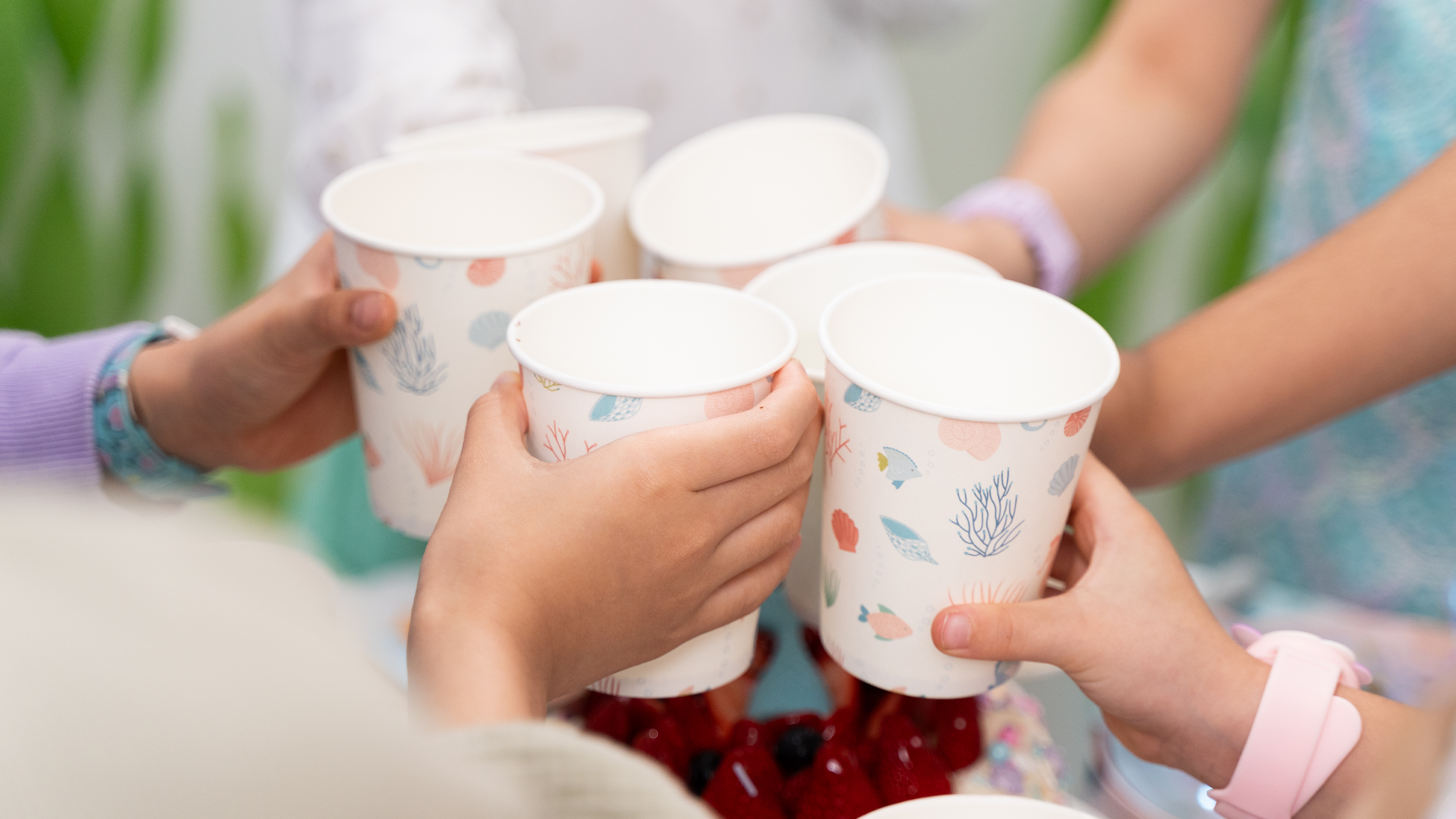 50 Stück Meerjungfrau Pappbecher – Unter-dem-Meer-Party, 237 Ml, Ozean-Motive Für Kindergeburtstag