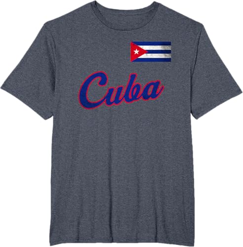 Miniatura 15 de Cuba 2023 Baseball Flag Pride Cubano Beisbol Cuban T-Shirt Black,White,Baby Blue,Silver Grey,Olive Green,Lemon Yellow,Heather Grey,Heather