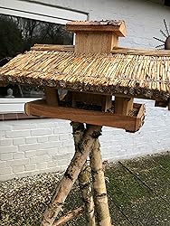 Vogelhaus Futterhaus Heide - XXL Aus Echtholz Mit Ständer 145cm