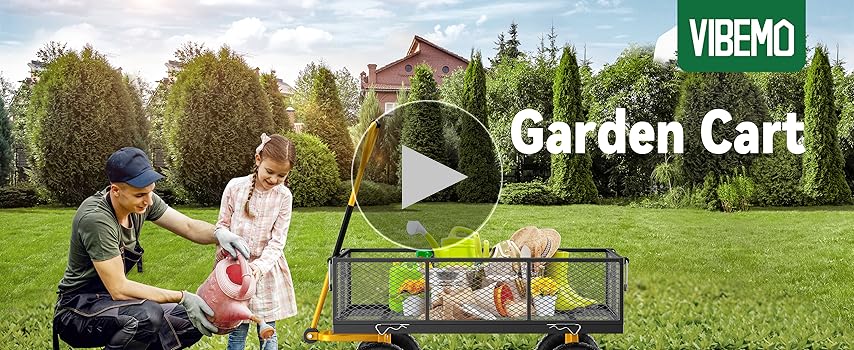 Amazon.com : Vibemo Steel Garden Cart, 2-in-1 900 lbs Heavy