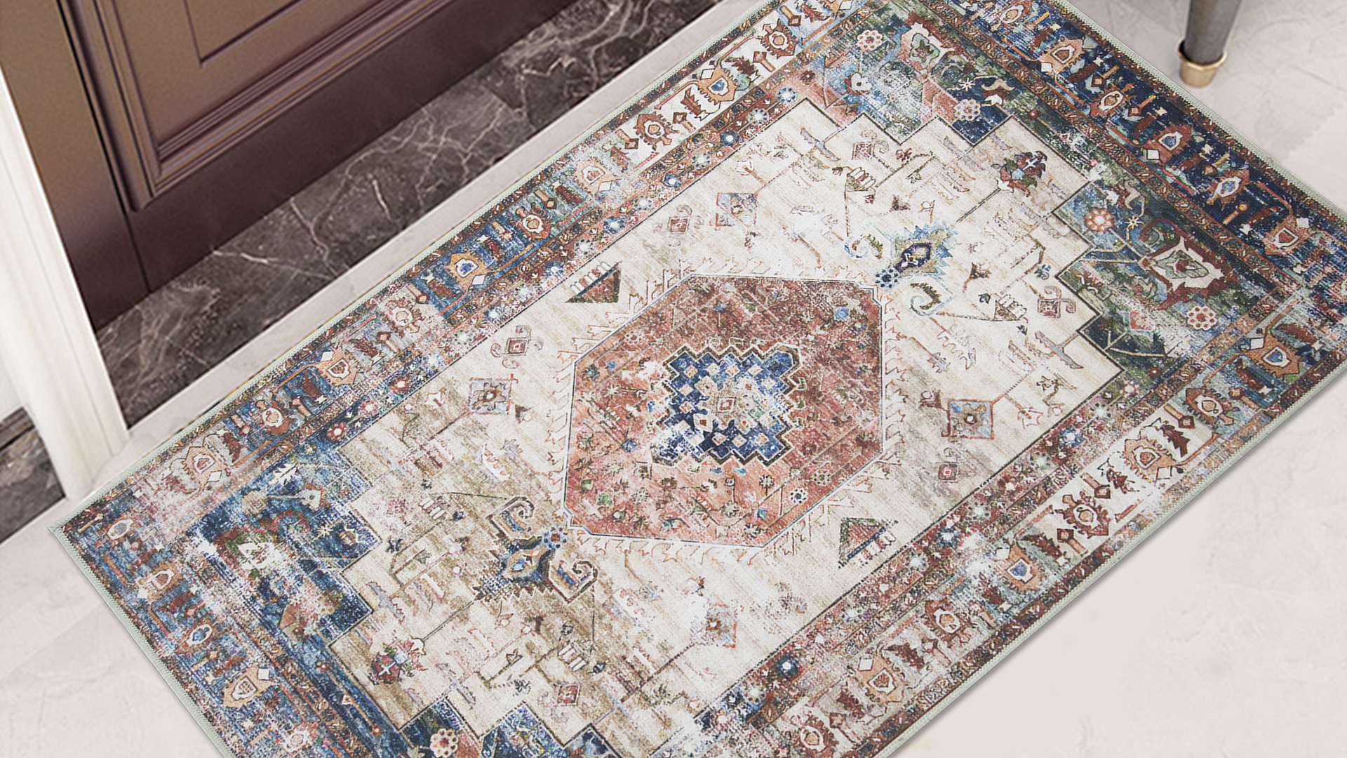 Amazon.com: 2 Pcs Washable Indoor Doormat,Non Slip Retro Floor Mat