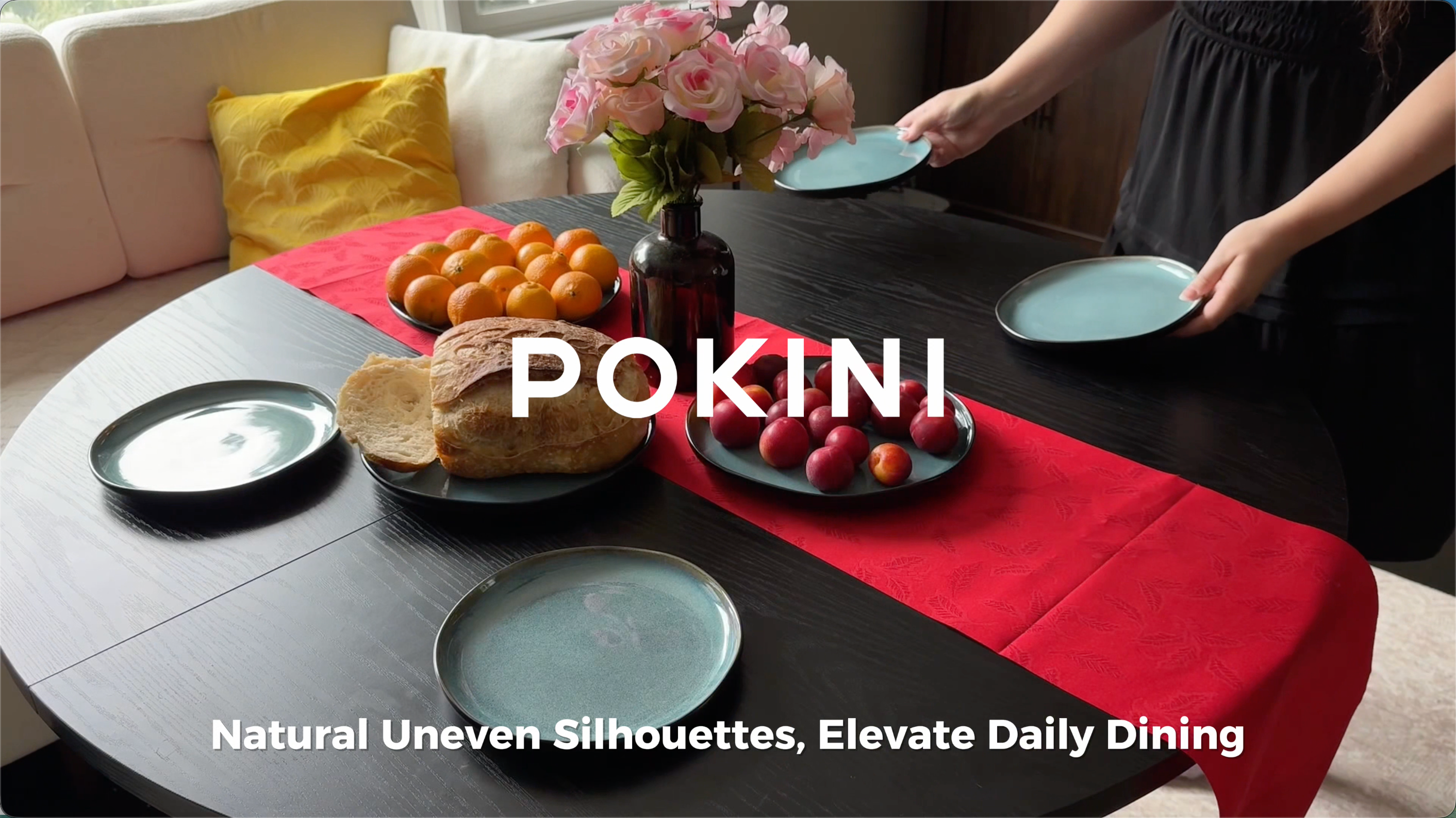 Amazon.com | Pokini Stoneware Dinnerware Sets for 8, 32Pcs Ceramic