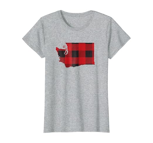Amazon Com Washington State T Shirt Seattle Wa Flannel Plaid Tee