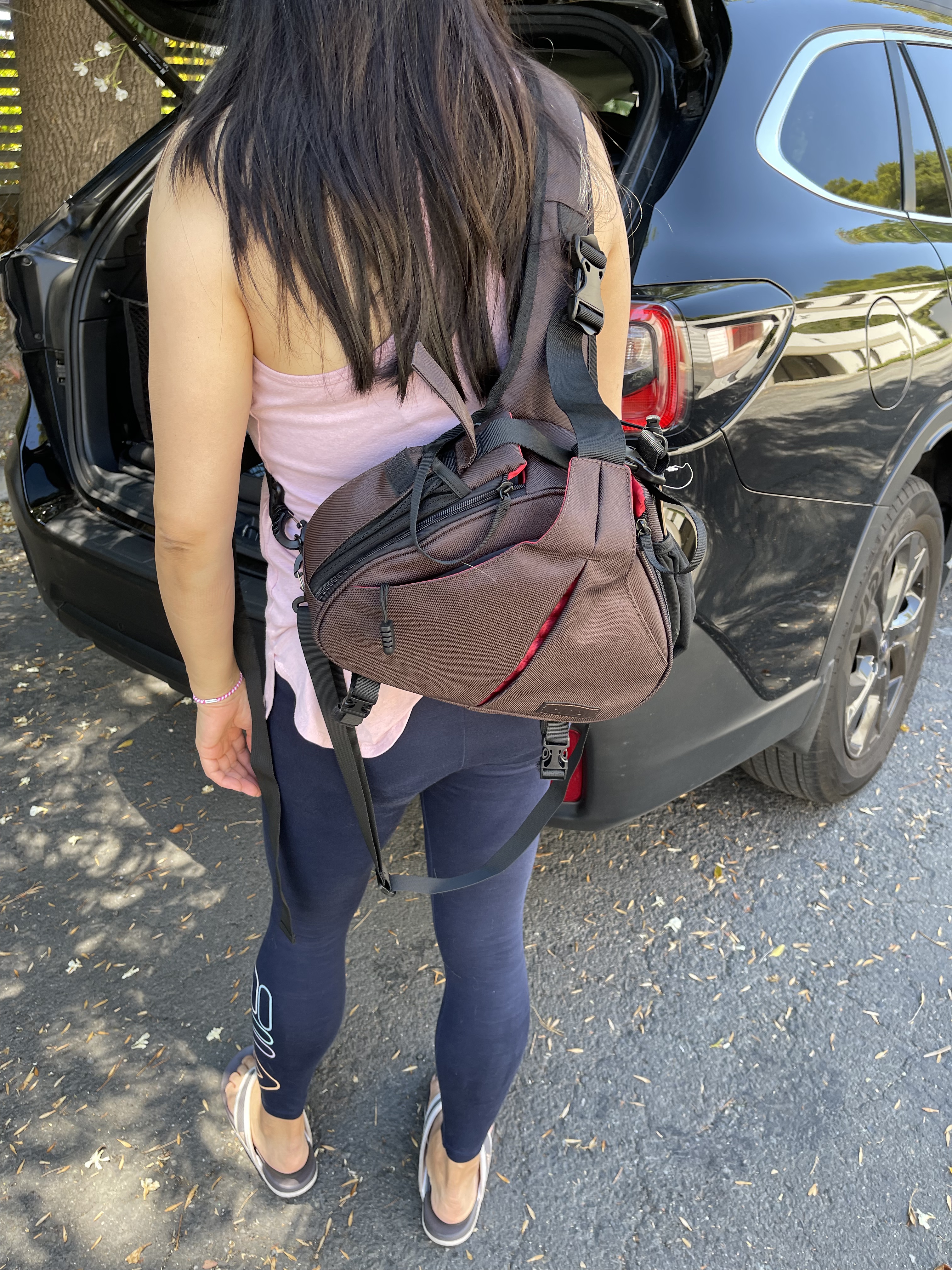 caden camera sling bag for hiking