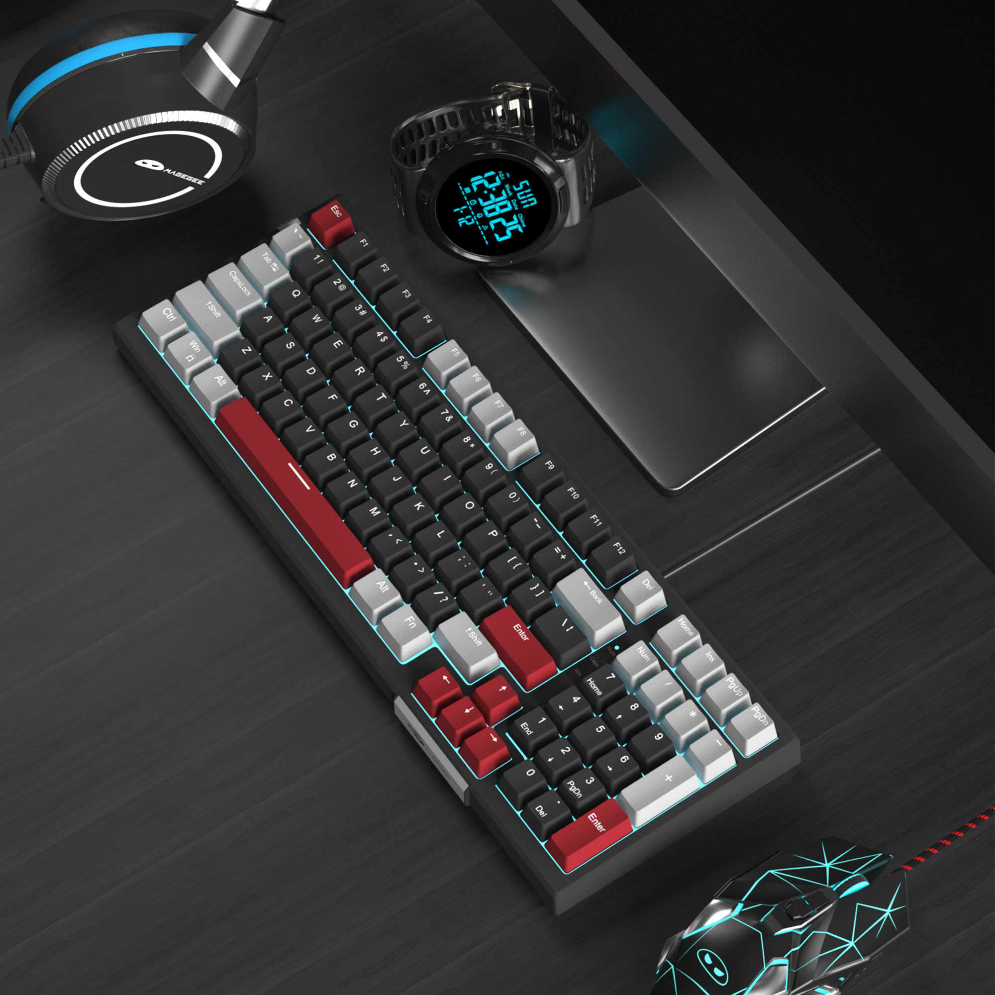 mgilejorge　4点 シルヴィア、jie2点、lowbeatNo,9 Amazon.com: MageGee Star98 - Teclado mecánico para juegos con