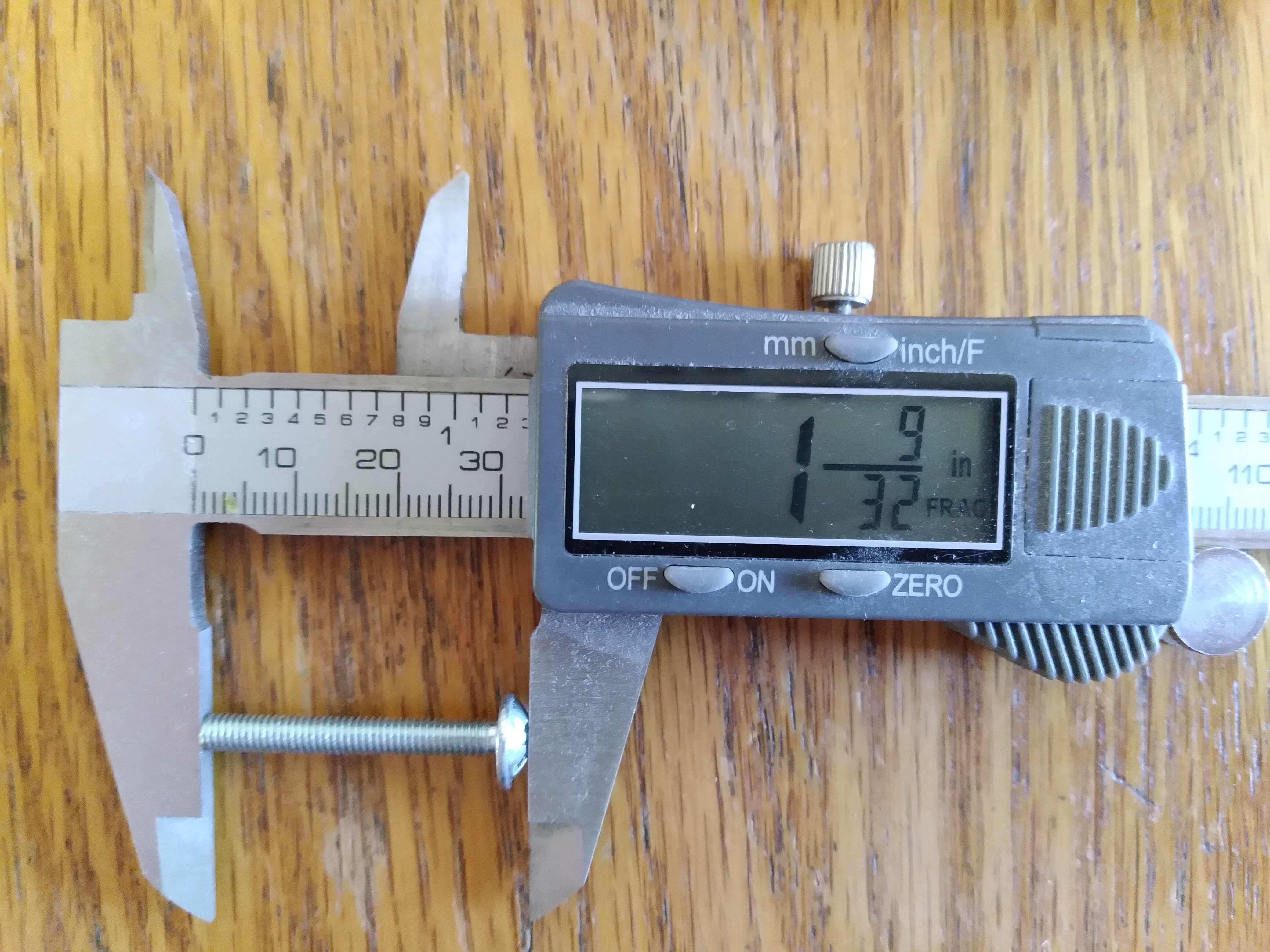 Threaded portion is approximately 1 5/32"