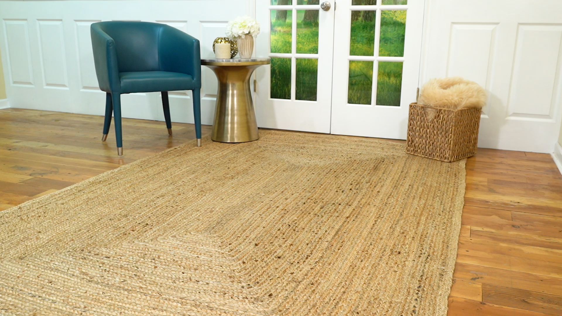 Rectangle Manning Contemporary Rug, Eco Friendly Hand Loomed Natural Fiber Rug, Handmade Durable Accent Area Rugs, Grey, 6' x 9'