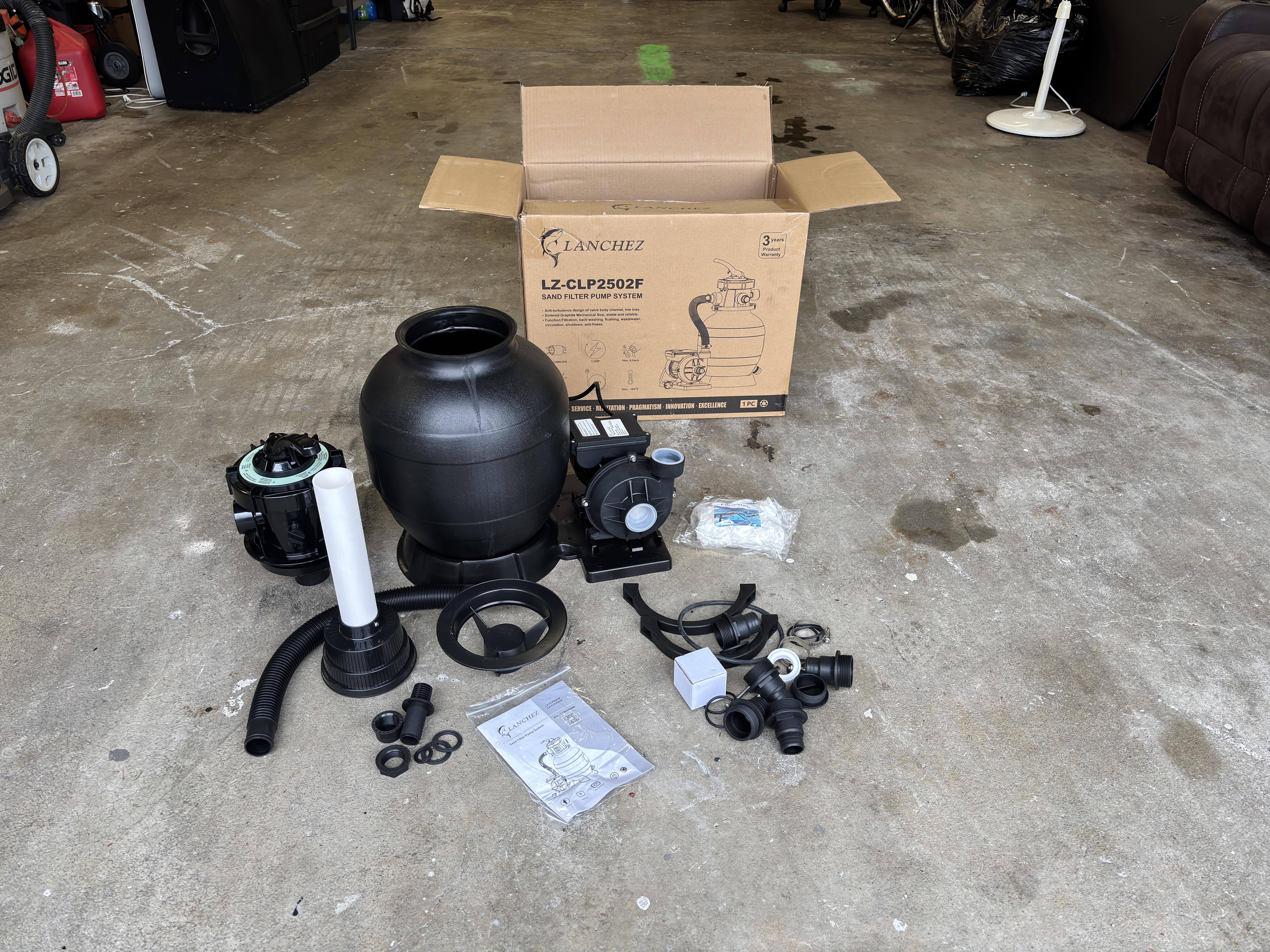 Watch LANCHEZ 12in Sand Filter Pump Unboxing on Amazon Live