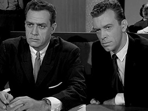 Raymond Burr and Skip Homeier in Perry Mason (1957)