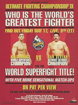 UFC 9: Motor City Madness Poster