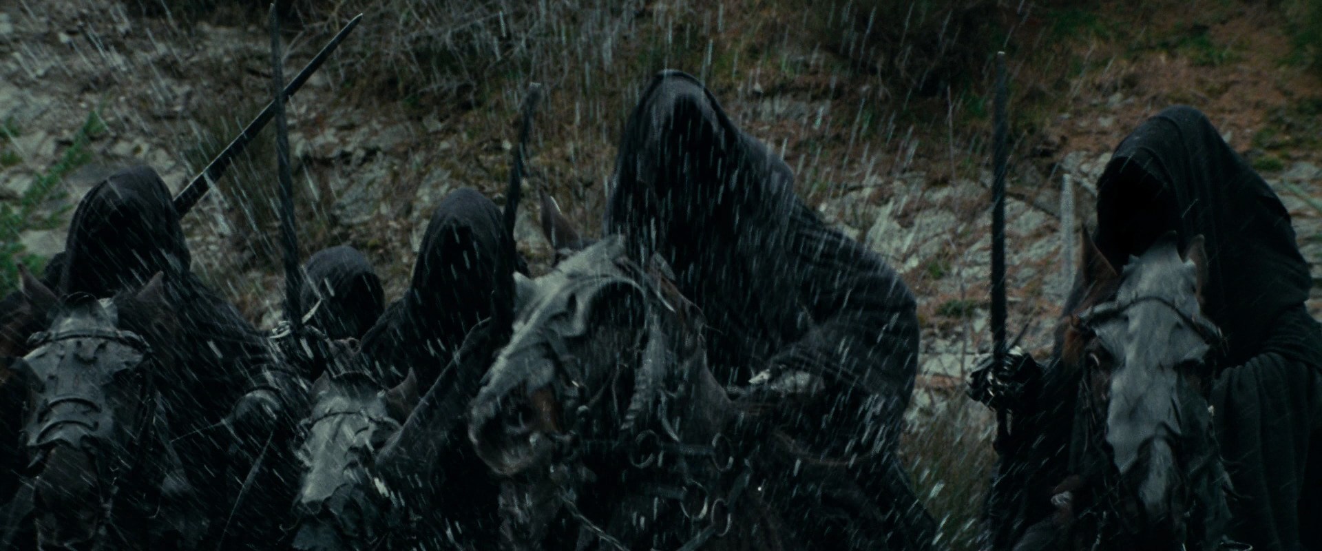 Jed Brophy, Brent McIntyre, Tim McLachlan, and Shane Rangi in El señor de los anillos: La comunidad del anillo (2001)