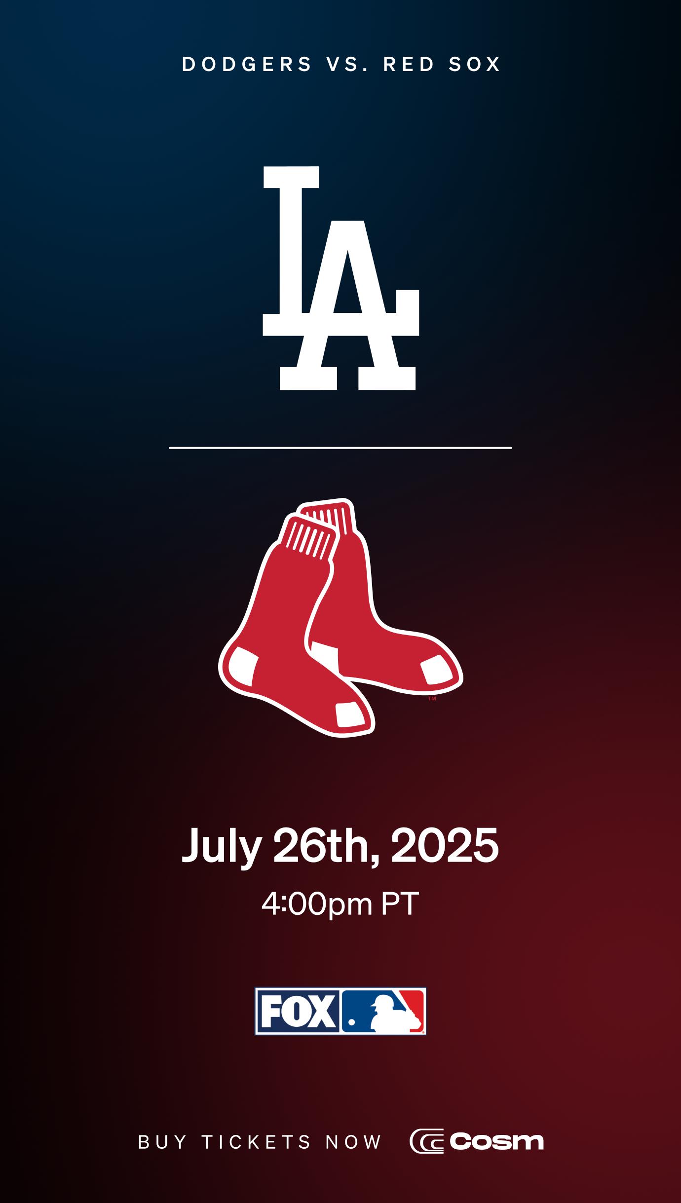 MLB: Dodgers at Red Sox in COSM Shared Reality