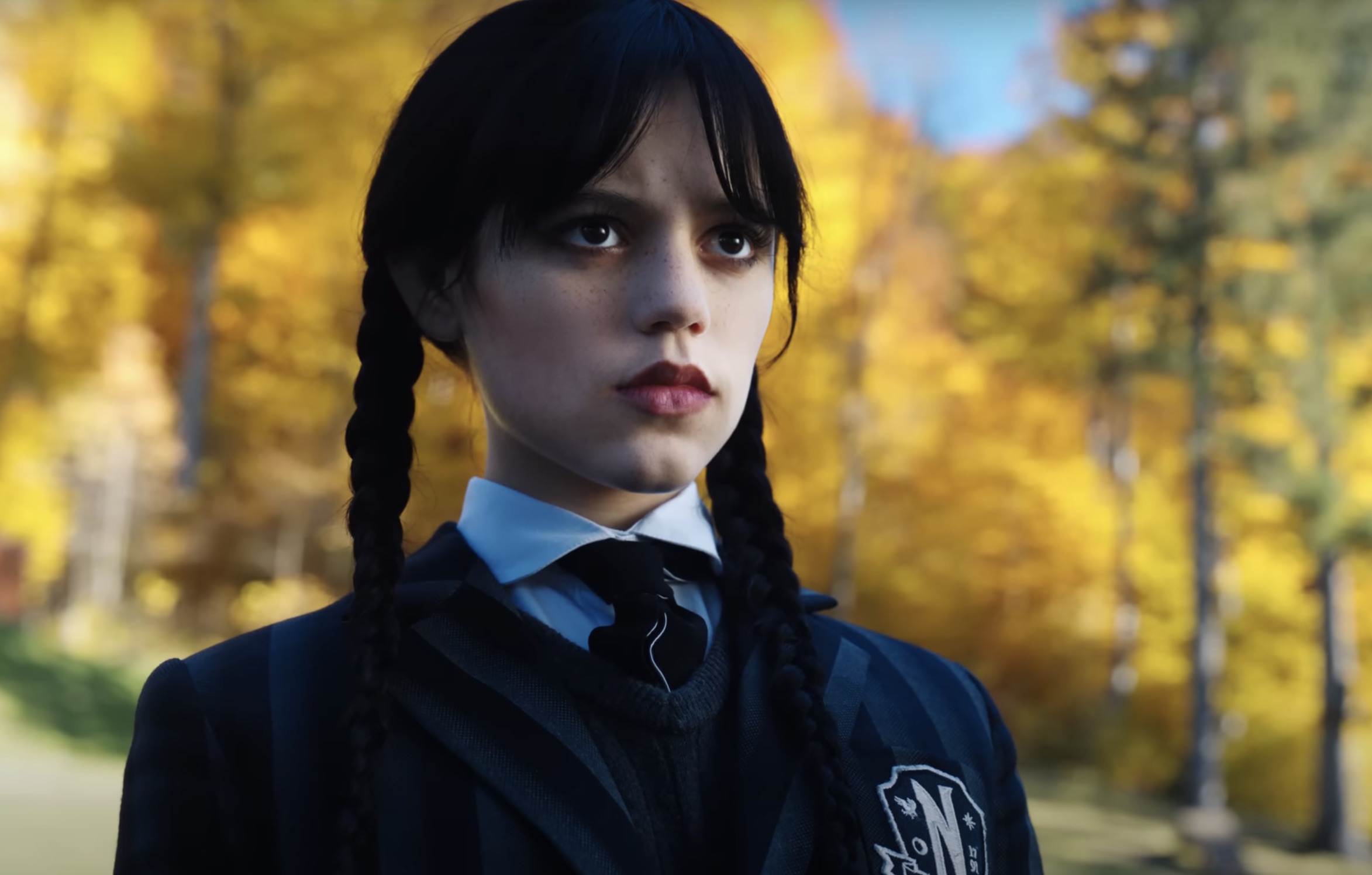 Jenna Ortega's Wednesday Addams watches on incredulous in Wednesday Season 1 Episode 2: 'Woe Is the Loneliest Number' the Woe Is the Loneliest Number game
