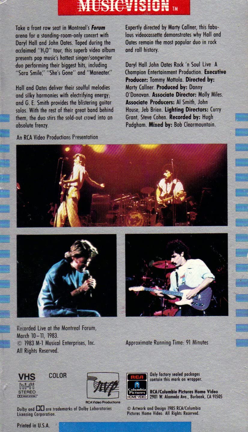 DARYL HALL＆ JOHN OATES ROCK'N SOUL LIVE Daryl Hall & John Oates – Rock'N Soul Live – DVD (DVD-Video