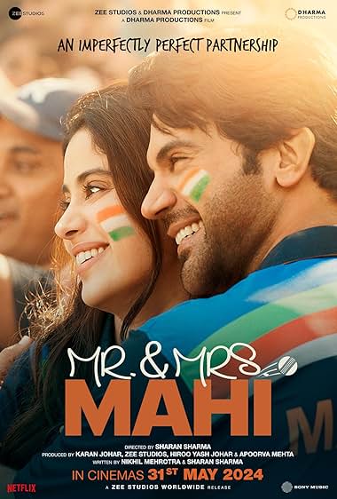 Mr  & Mrs  Mahi 2024 movie poster - watch and download free