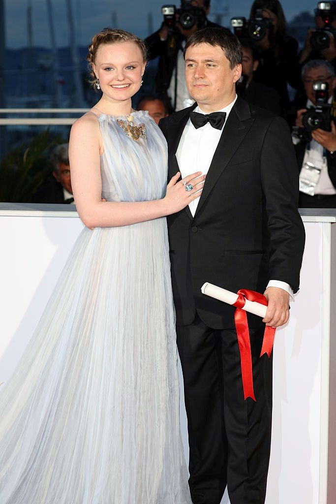 Cristian Mungiu and Maria Dragus at an event for Baccalauréat (2016)