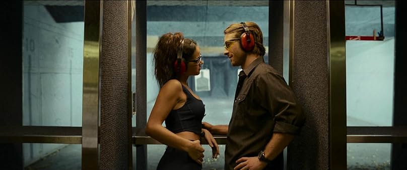 Glen Powell and Adria Arjona in Hit Man (2023)