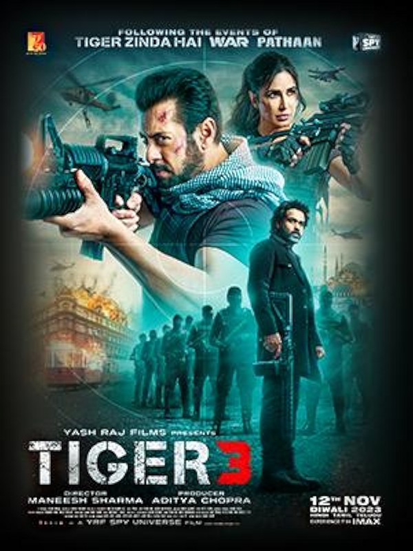Movie poster for TIGER 3 (UA rated)