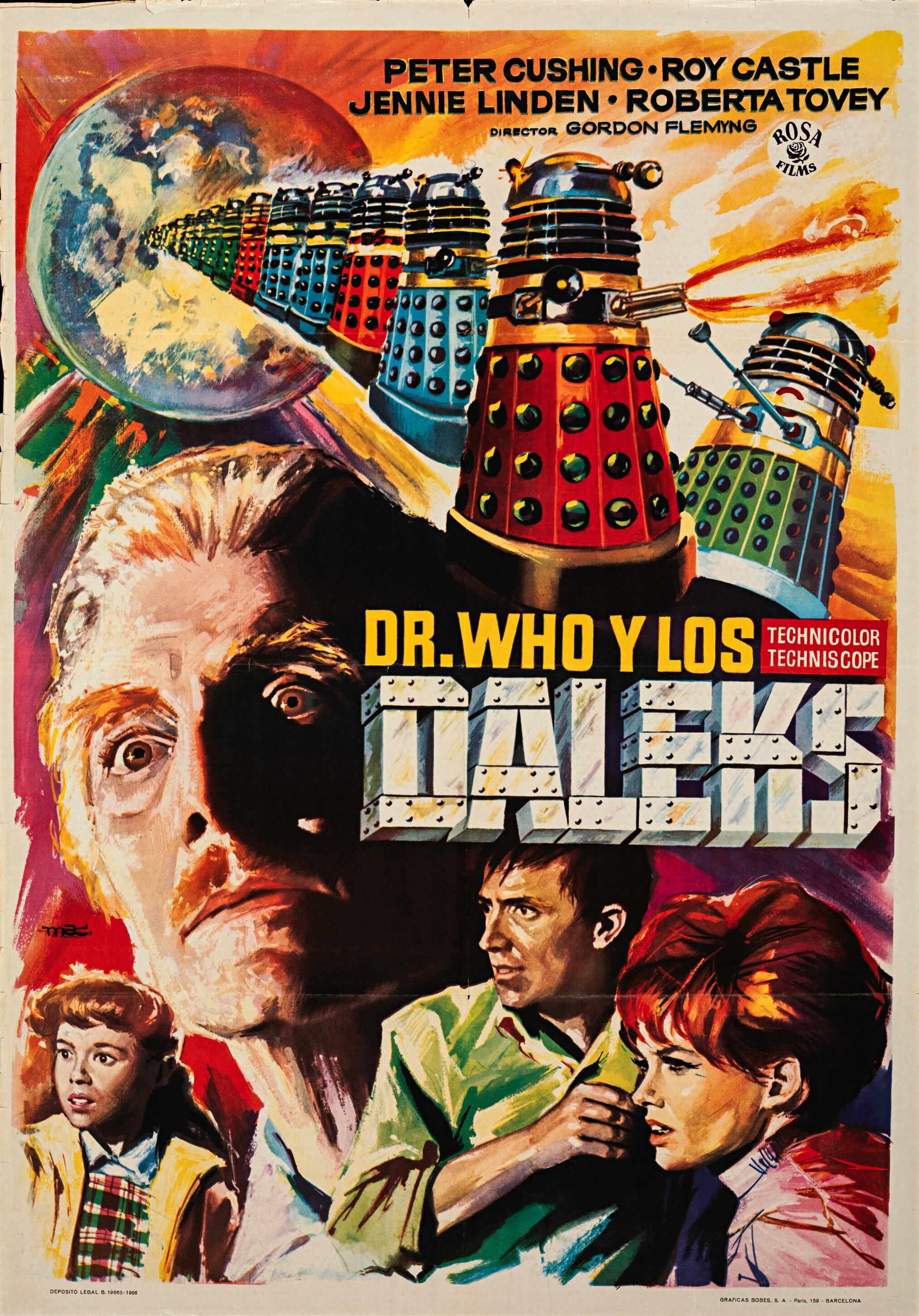 ◉希少60s Dr. Who and the Daleks ビンテージポスター ◉希少60s Dr. Who and the Daleks ビンテージポスター ◉希少