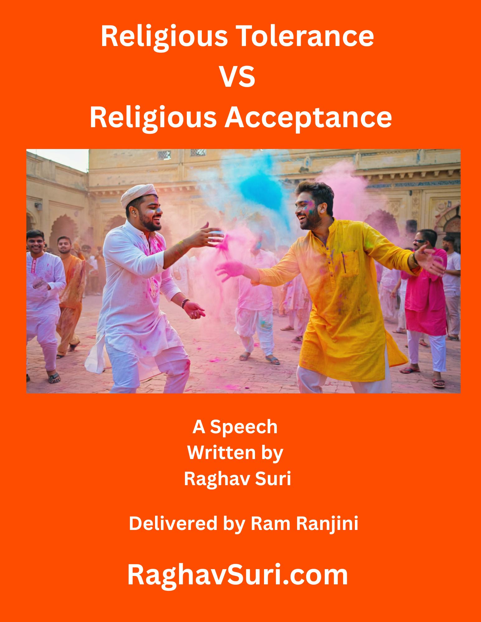 Religious Tolerance VS Religious Acceptance