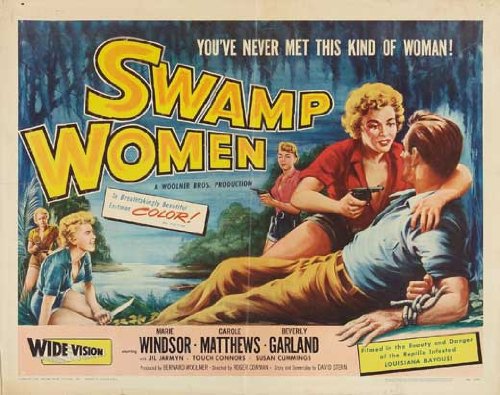 Mike Connors, Carole Mathews, Beverly Garland, and Marie Windsor in Swamp Women (1956)