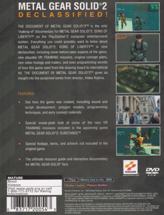 その他 THE DOCUMENT OF LGEAR SOLID 2 The Document of Metal Gear Solid 2 PS2 Complete CIB RARE | eBay