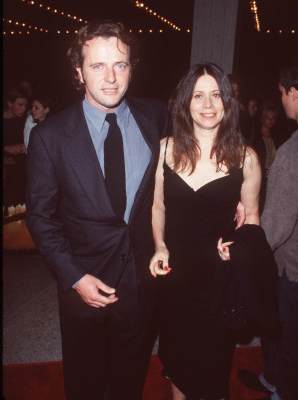 Aidan Quinn and Elizabeth Bracco at an event for Practical Magic (1998)