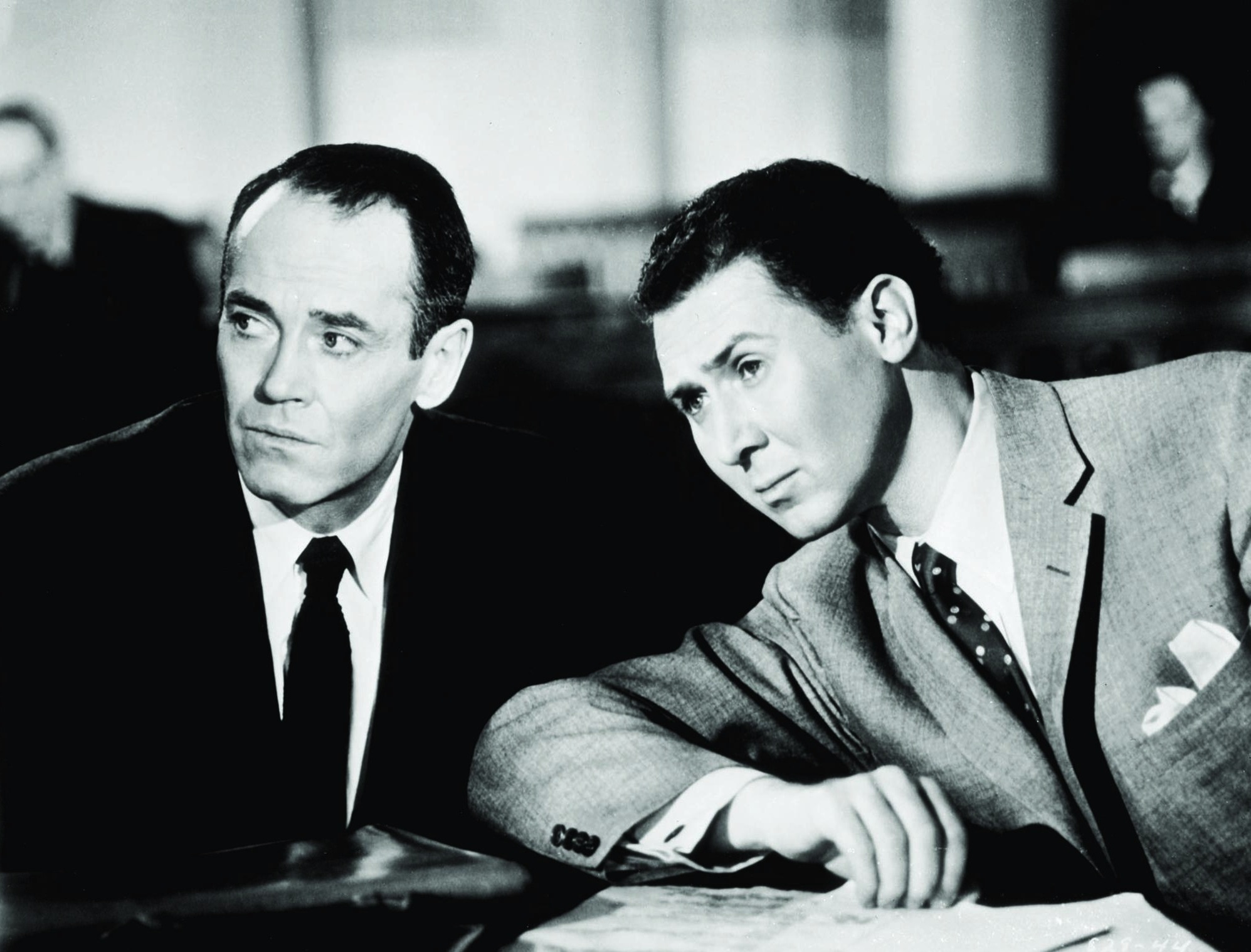 Henry Fonda and Anthony Quayle in The Wrong Man (1956)