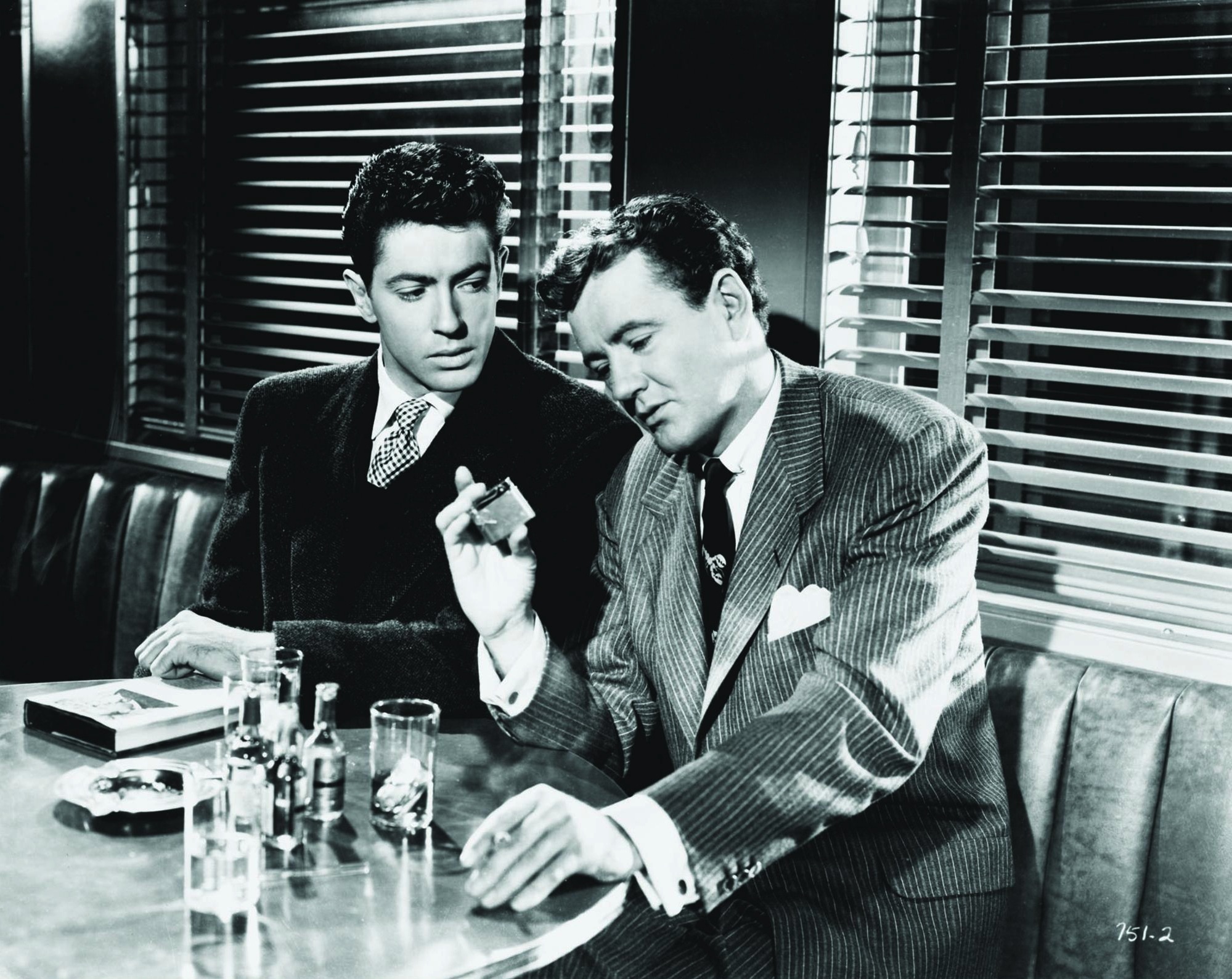 Farley Granger and Robert Walker in Strangers on a Train (1951)