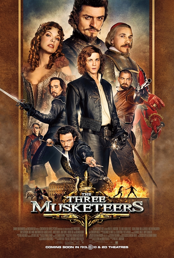 Movie poster for THE THREE MUSKETEERS (UA rated)