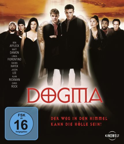 Salma Hayek, Ben Affleck, Matt Damon, Linda Fiorentino, Alan Rickman, Chris Rock, Kevin Smith, and Jason Mewes in Dogma (1999)