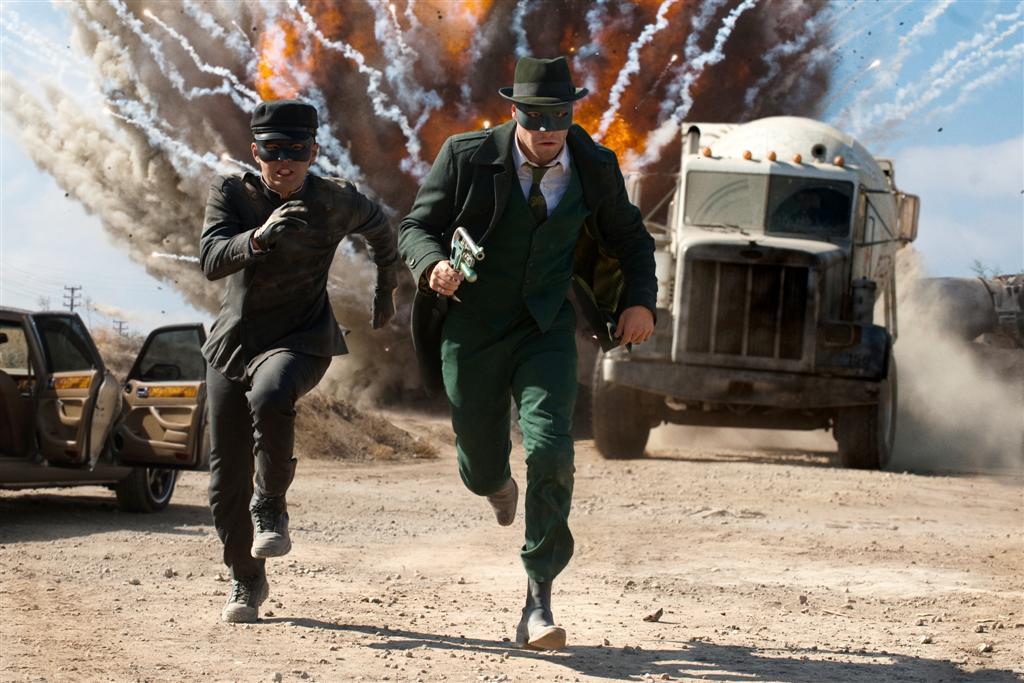 Seth Rogen and Jay Chou in The Green Hornet (2011)