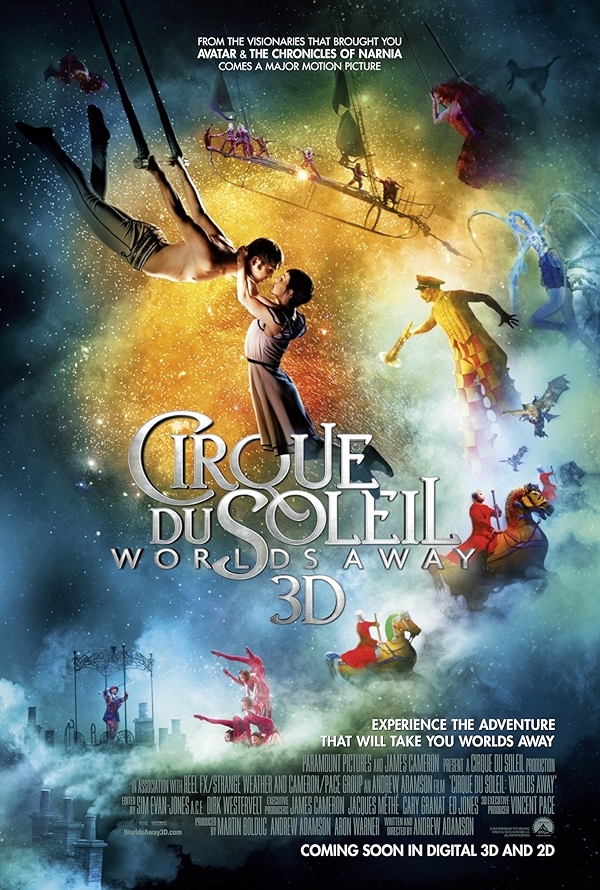 Movie poster for CIRQUE DU SOLEIL WORLDS AWAY (UA rated)