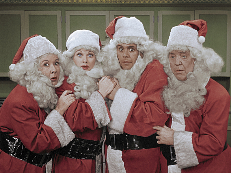 Desi Arnaz, Lucille Ball, William Frawley, and Vivian Vance in I Love Lucy (1951)