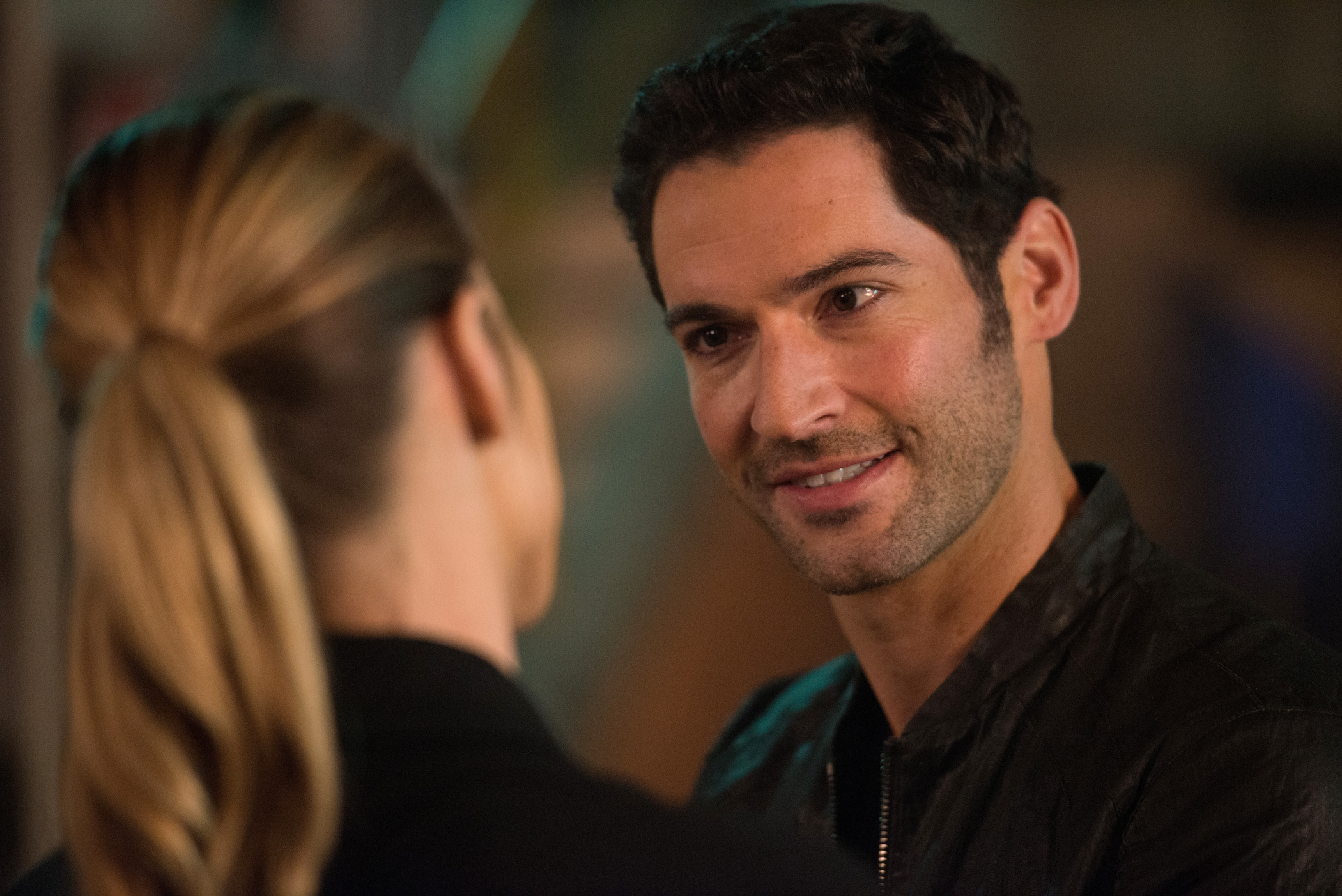 Tom Ellis and Lauren German in Lucifer (2016)