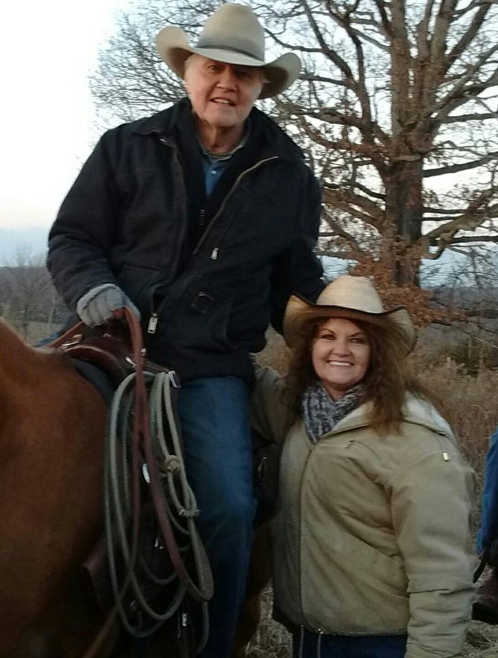 Jon Voight and Kimberly J. Richardson in "J.L. Family Ranch" Hallmark movie