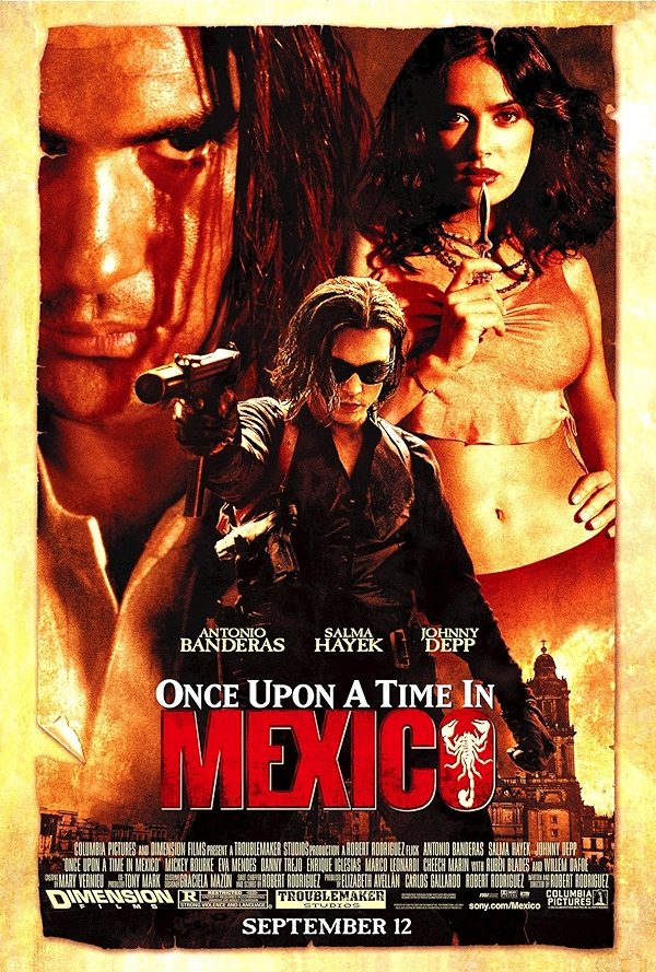 Movie poster for ONCE UPON A TIME IN MEXICO (UA rated)